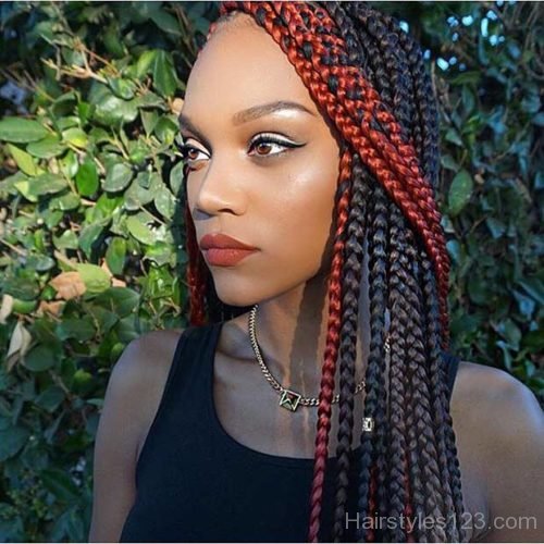 Black and red Braids