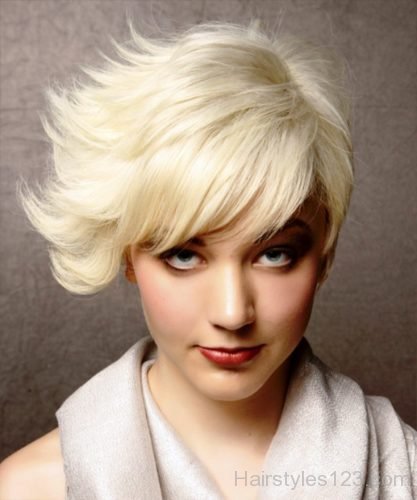 Blonde Flicked Hairstyle