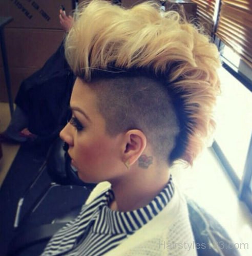 Blonde Teased Mohawk