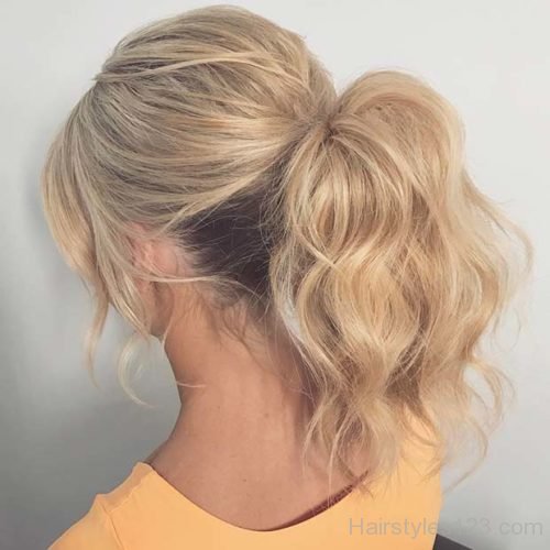 Blonde color Ponytail