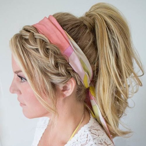 Blonde colored Ponytail