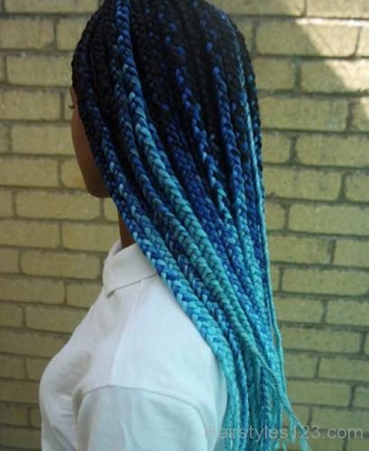 Blue Ombre Braids