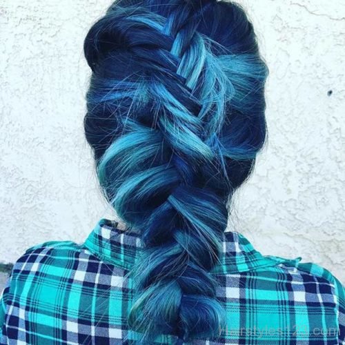 Blue shaded hair