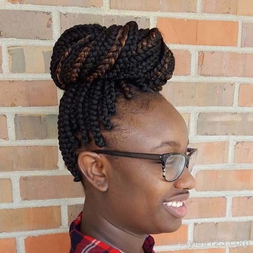 Box Braid Bun