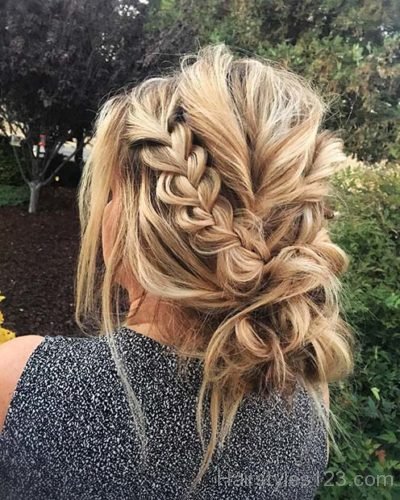 Braid and Messy Bun