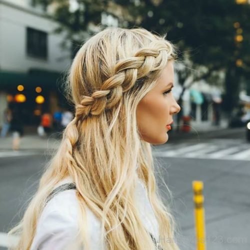 Braided Crown Half Updo