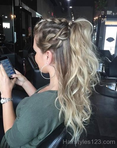 Braided Half-Up Ponytail