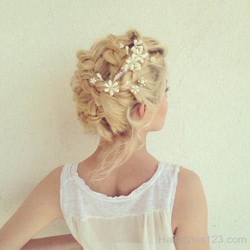 Braided Updo with Accessory