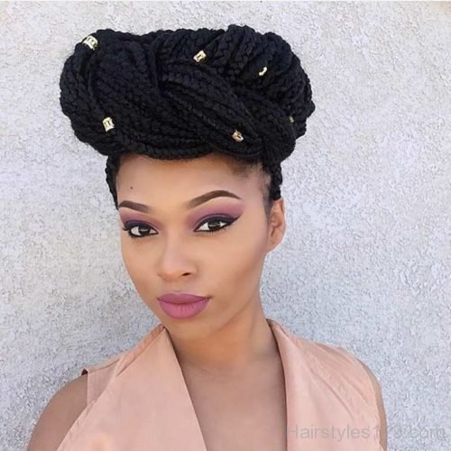 Braided Updo with Beads