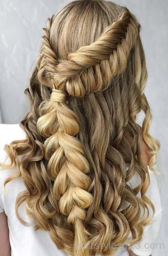 Braided Updo with Curls
