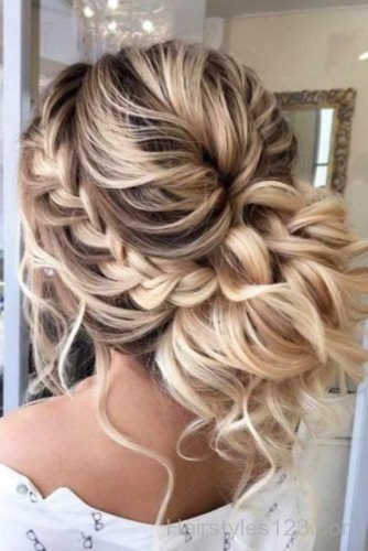 Braided prom hairstyle