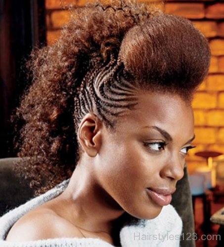 Braids and Curls Mohawk