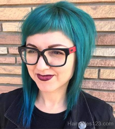 Colored Medium Haircut