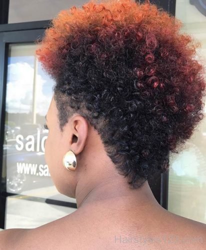 Colored Natural Hairstyle