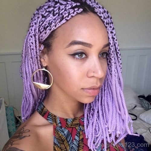 Colorful box braids