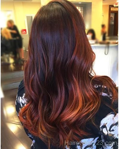 Copper Balayage Hair