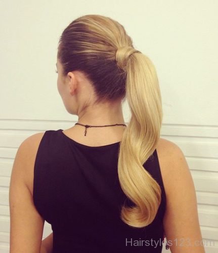 Curled Ponytail