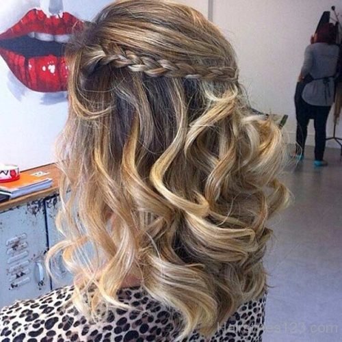 Curly Hair with Braid