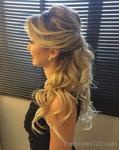 Curly Half Up Hairstyle