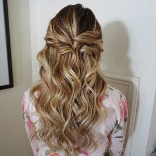 Curly Half Updo