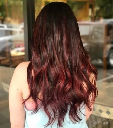 Dark Red Ombre