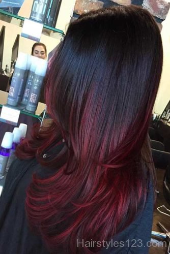 Dark Red Ombre Hair