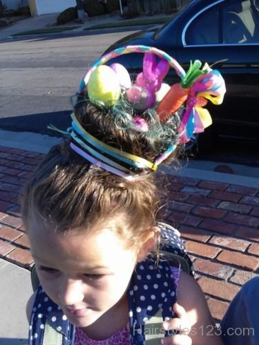 Easter basket hair