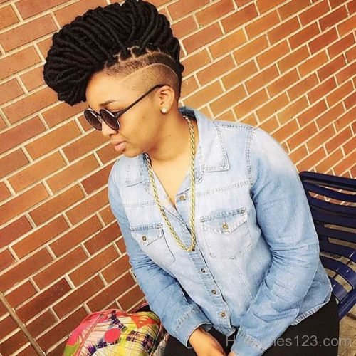 Faux Locs Mohawk