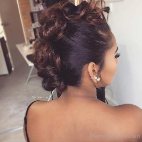 Faux Mohawk Updo