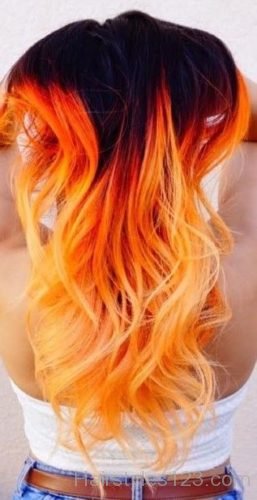Fire colored hair