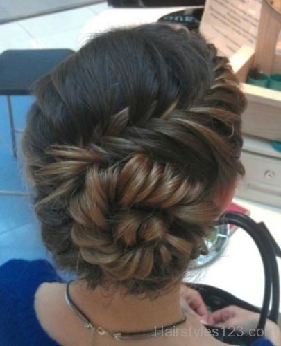 Fishtail Braid into Bun