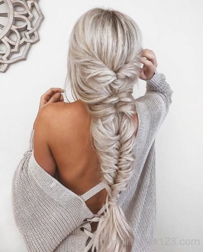 Fishtail with long hair
