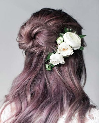 Floral Half Bun