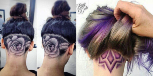 Flower Design Hairstyle