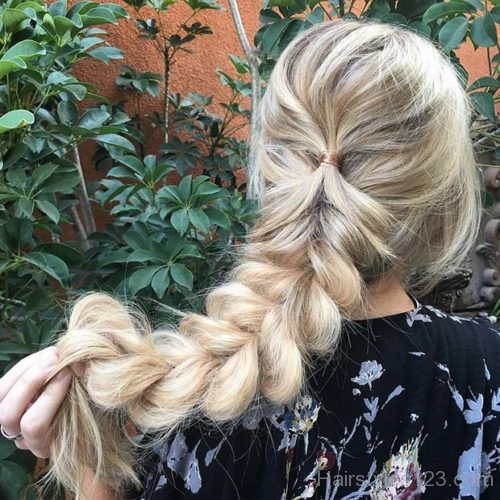 Fluffy Blonde Braid