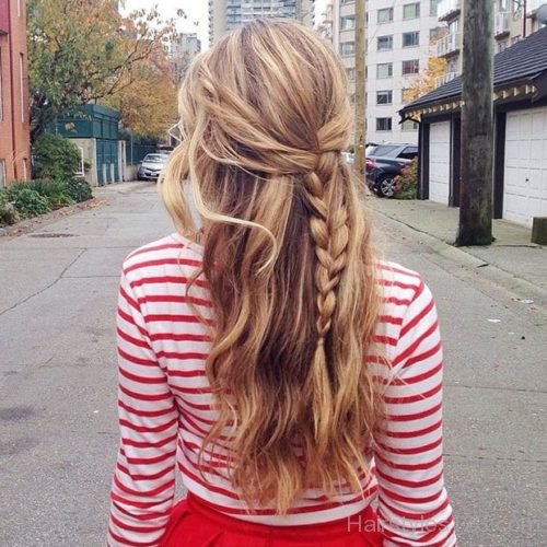 French Braid Half Updo