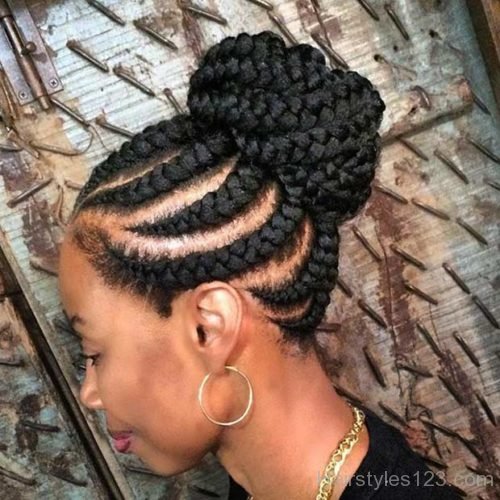 Ghana Braids Updo