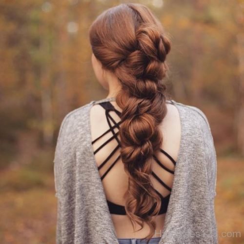 Girlish braid hairstyle