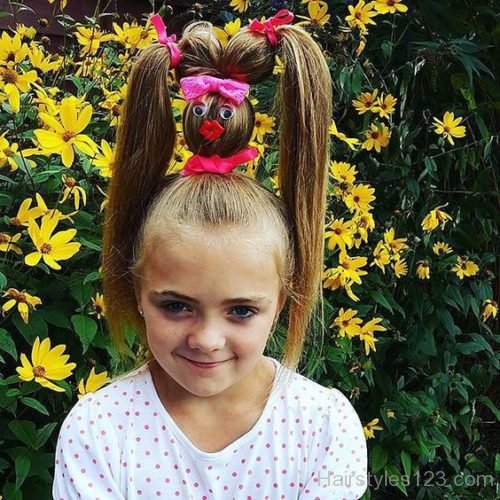 Girlish cute hairstyle