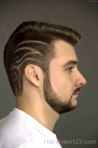 Half Side Hair Tattoo