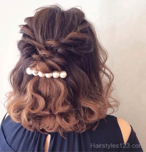 Half Updo for Medium Length Hair