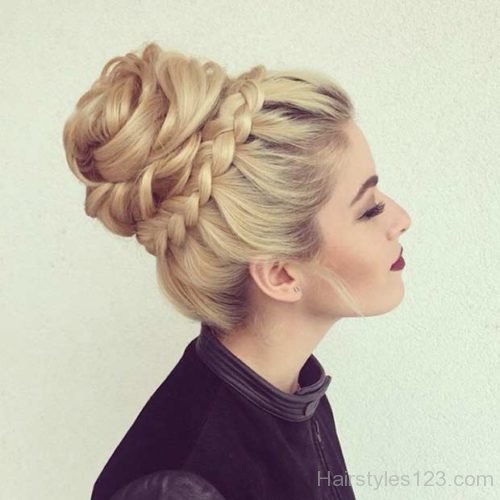 High Braid Bun