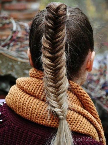 High Fishtail Ponytail