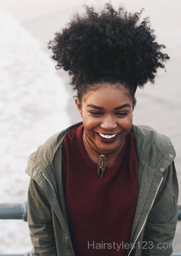 Large Puff Natural Hairstyle