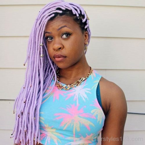 Lilac Faux Locs