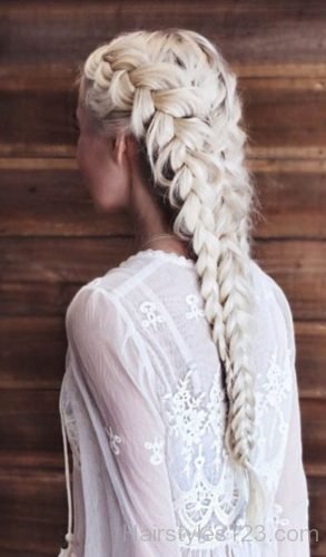 Long loose braids