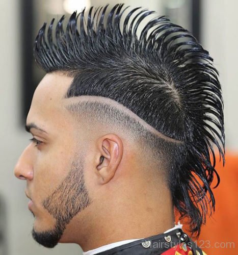 Mohawk with Line In Hair