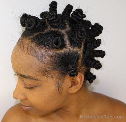 Neat Bantu Updo