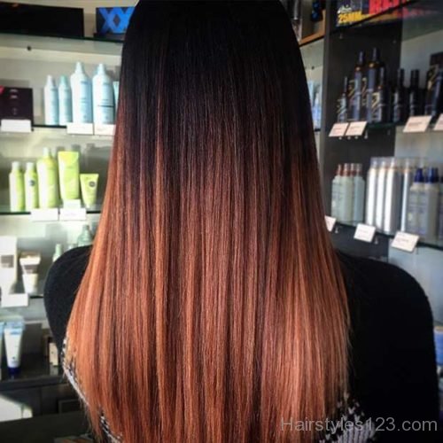 Ombre straight hair