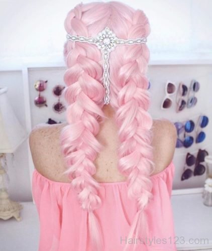 Pink braids